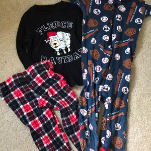 Two pair of kids pajamas